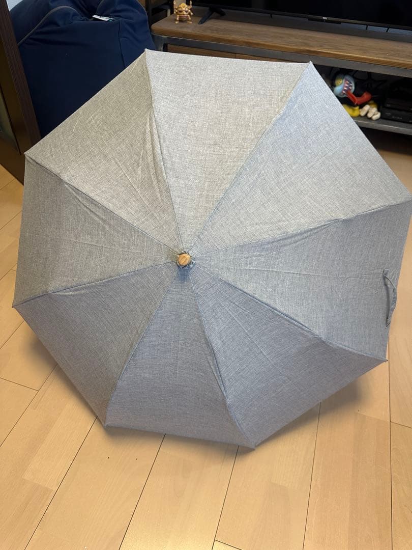 中川政七商店☆新品未使用☆千鳥ミシンの晴雨兼用折畳傘☆墨黒グレー☆日傘☆