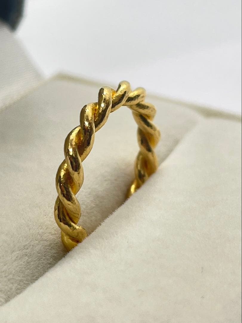 K24 純金 ツイストリング 3.49g指輪 リング ハンドメイド