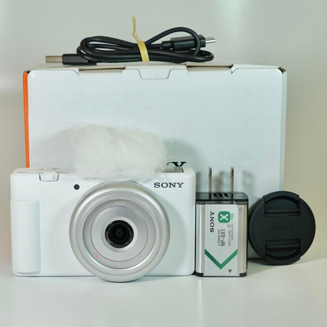 美品 SONY VLOGCAM ZV-1F ホワイト 動作確認済み