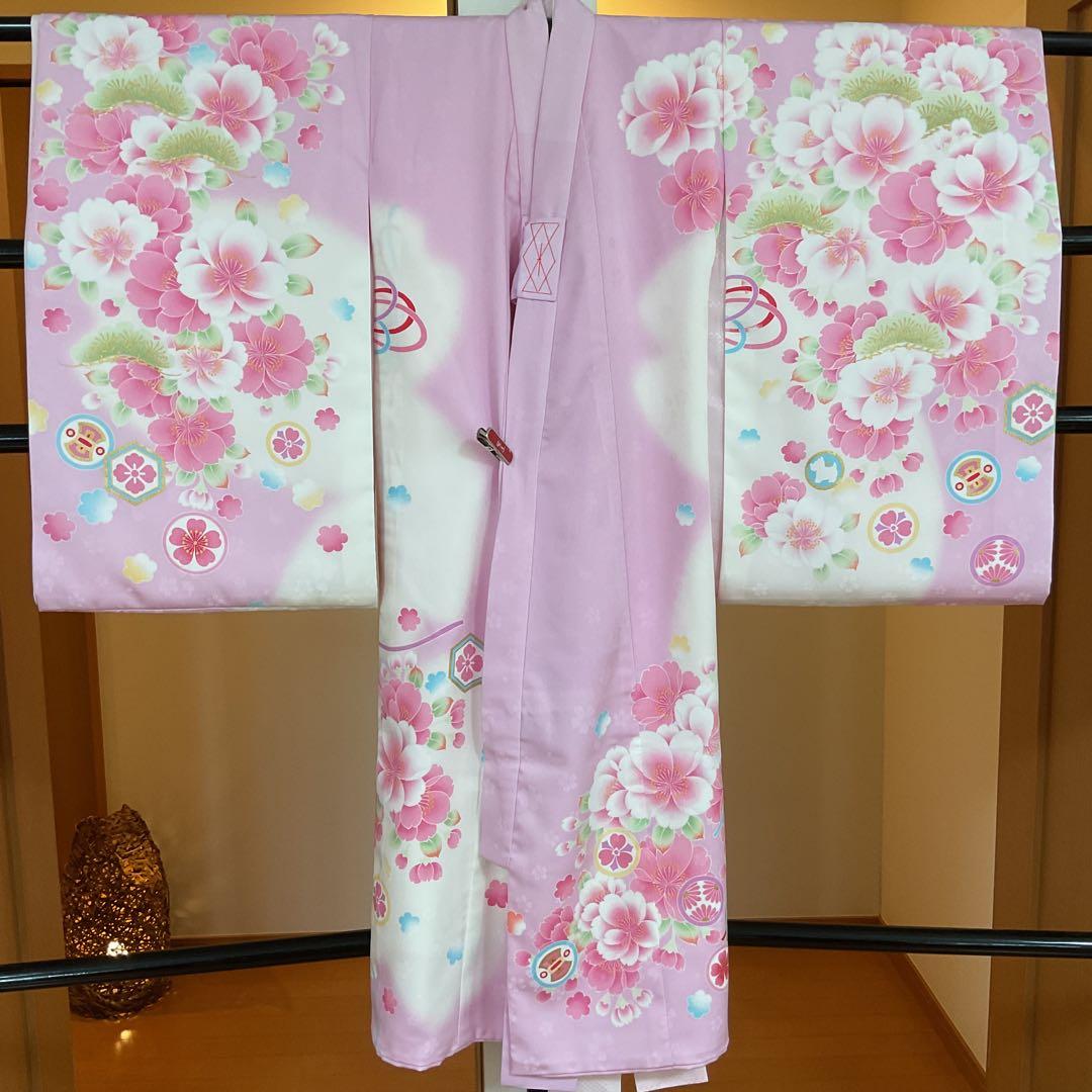 No.45 女の子　産着長襦袢付き　お宮参り　祝い着　ポンポネット