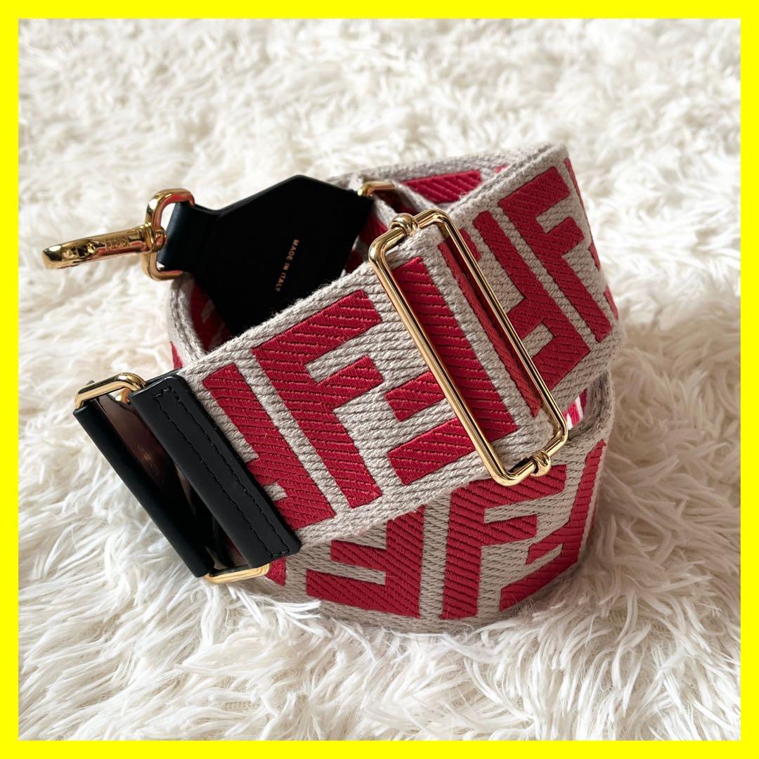 FENDI フェンディ　ショルダーストラップ ストラップ　ユー　ズッカ柄