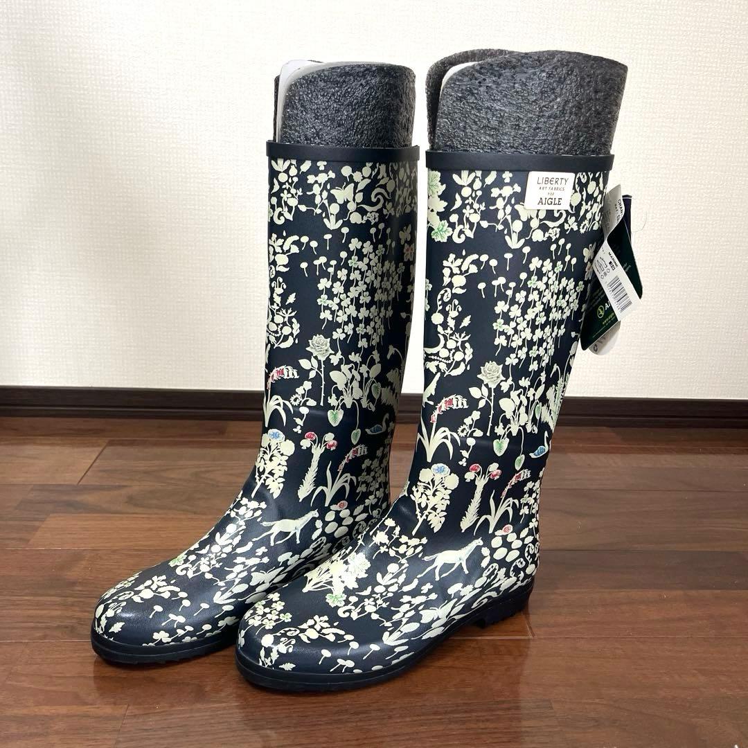 【新品】AIGLE(エーグル)×LIBERTY(リバティ) レインブーツ 39