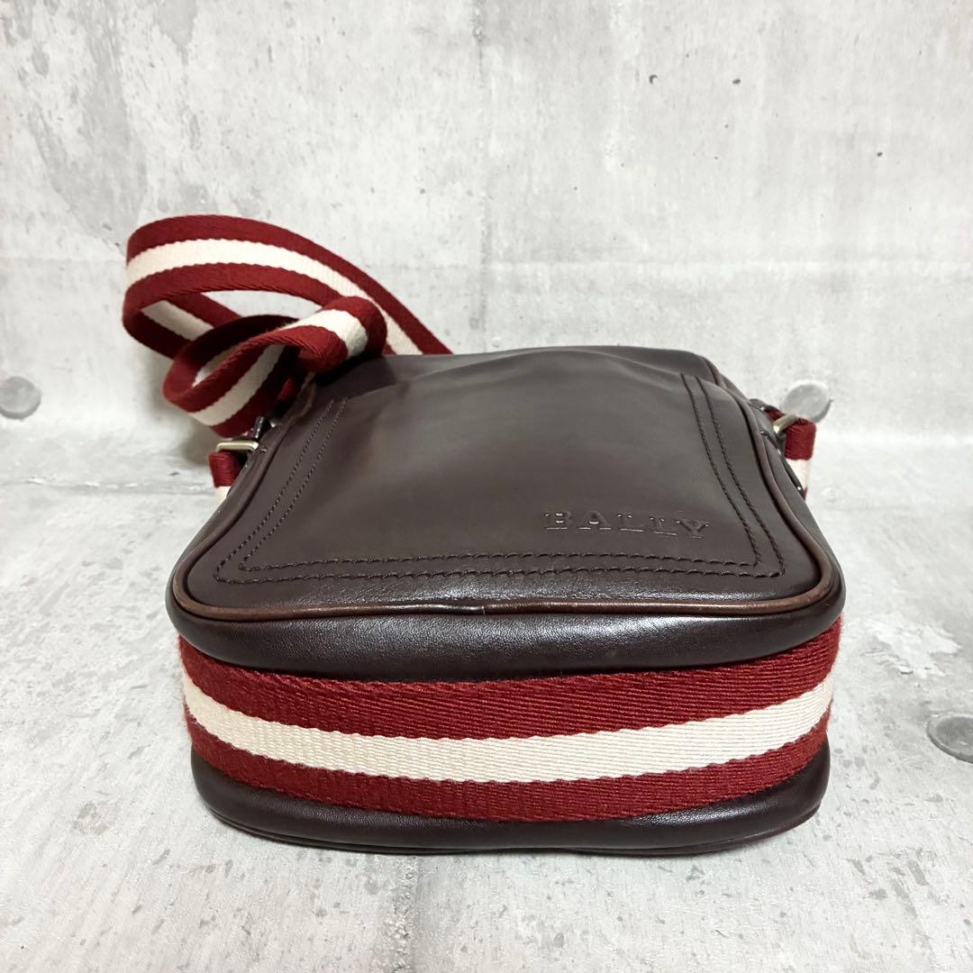 【美品】BALLY バリー ショルダーバッグ ボディバッグ ブラウン レザー
