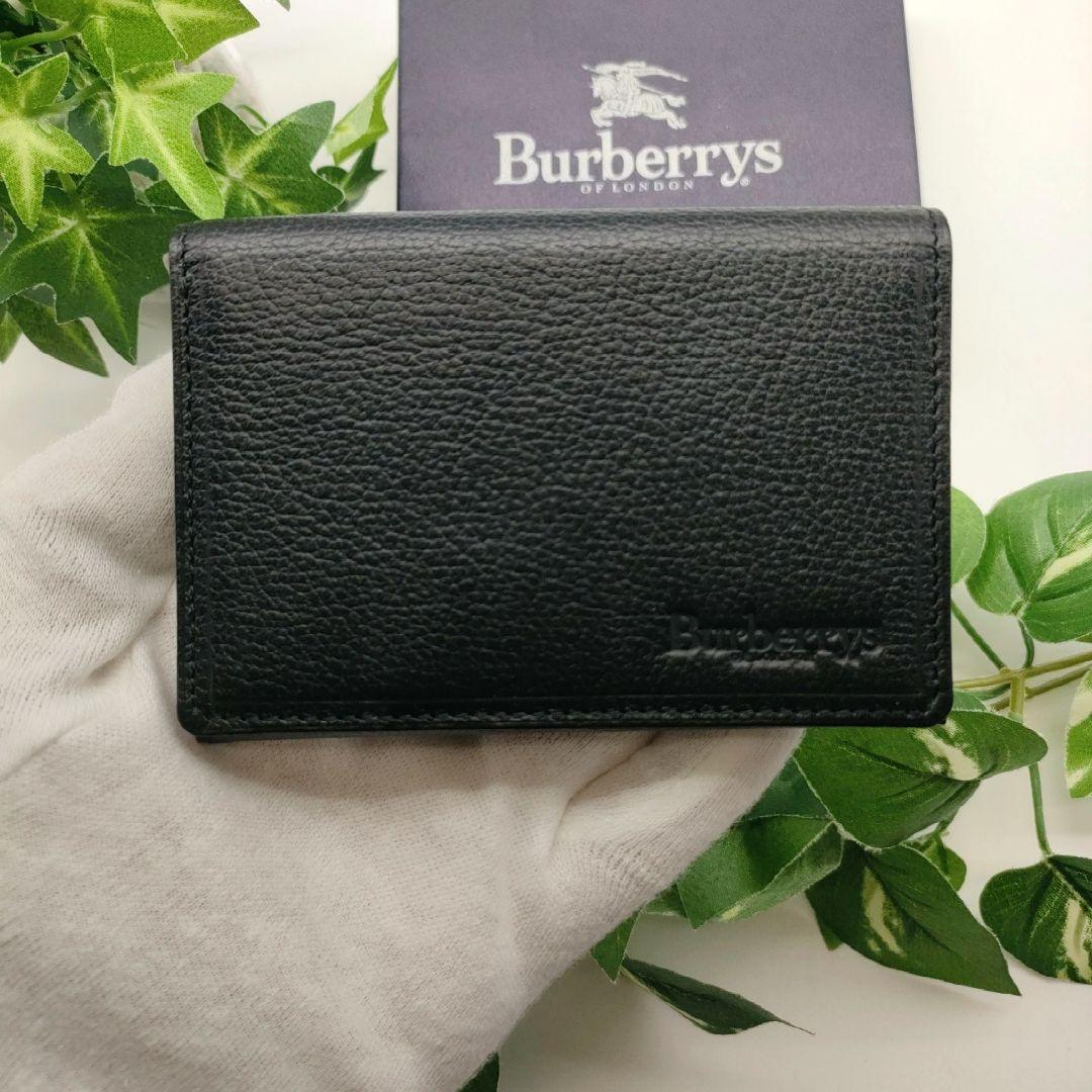 バーバリー　未使用品　名刺入れ　ビジネスカードホルダー　ノバチェック　ブラック