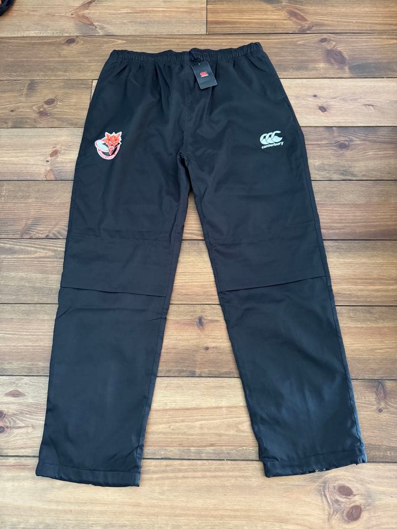 新品カンタベリー ラグビー東芝ブレイブルーパス東京ストレッチウインドパンツ黒6L