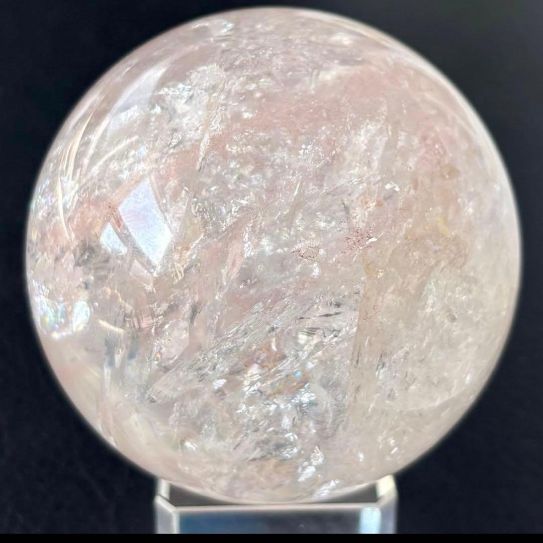 週末だけお値下げ★ 6.6cm ピンクアゼツライト スフィア ピンククォーツ★