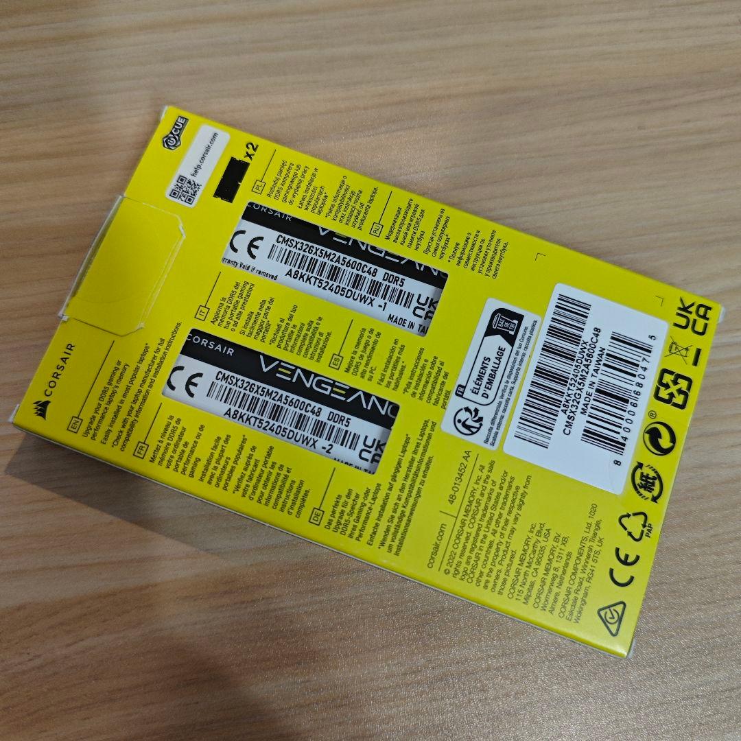 動作確認済み DDR5 5600 32GB DDR5 PC5-44800 @