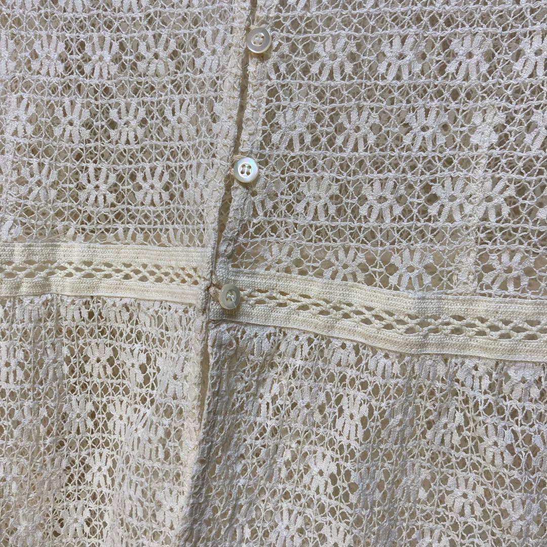 nowos レース ブラウス かぎ編み ノーウォス クロシェ