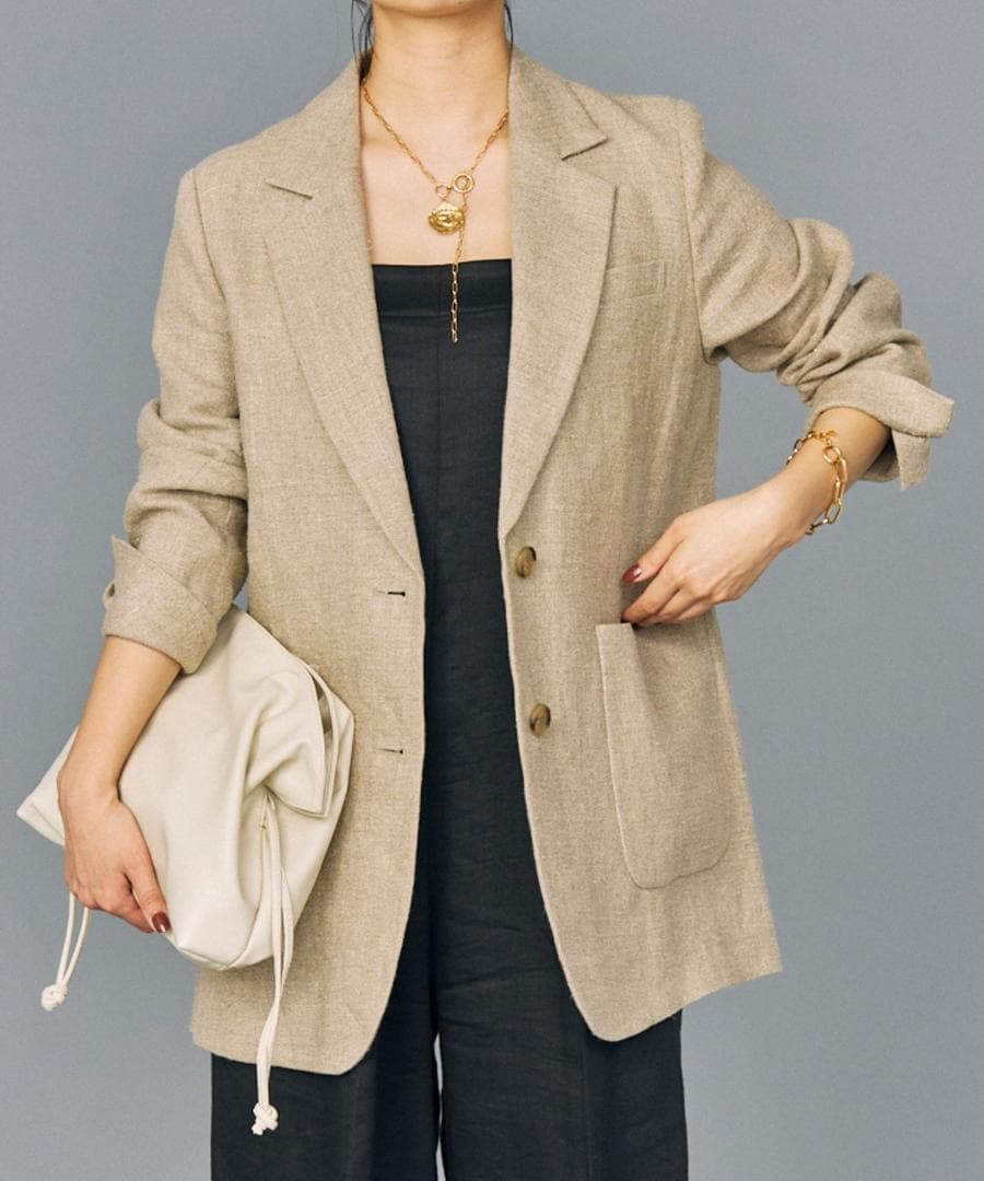 【試着のみ】BABYLONE ヘビーリネンジャケット2024