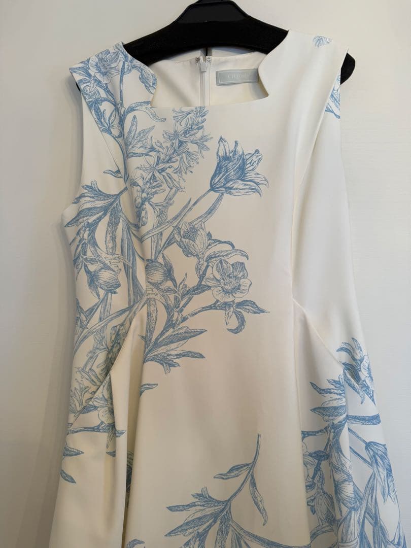 CELFORD セルフォード スカラネックワンピース　花柄　ブルー