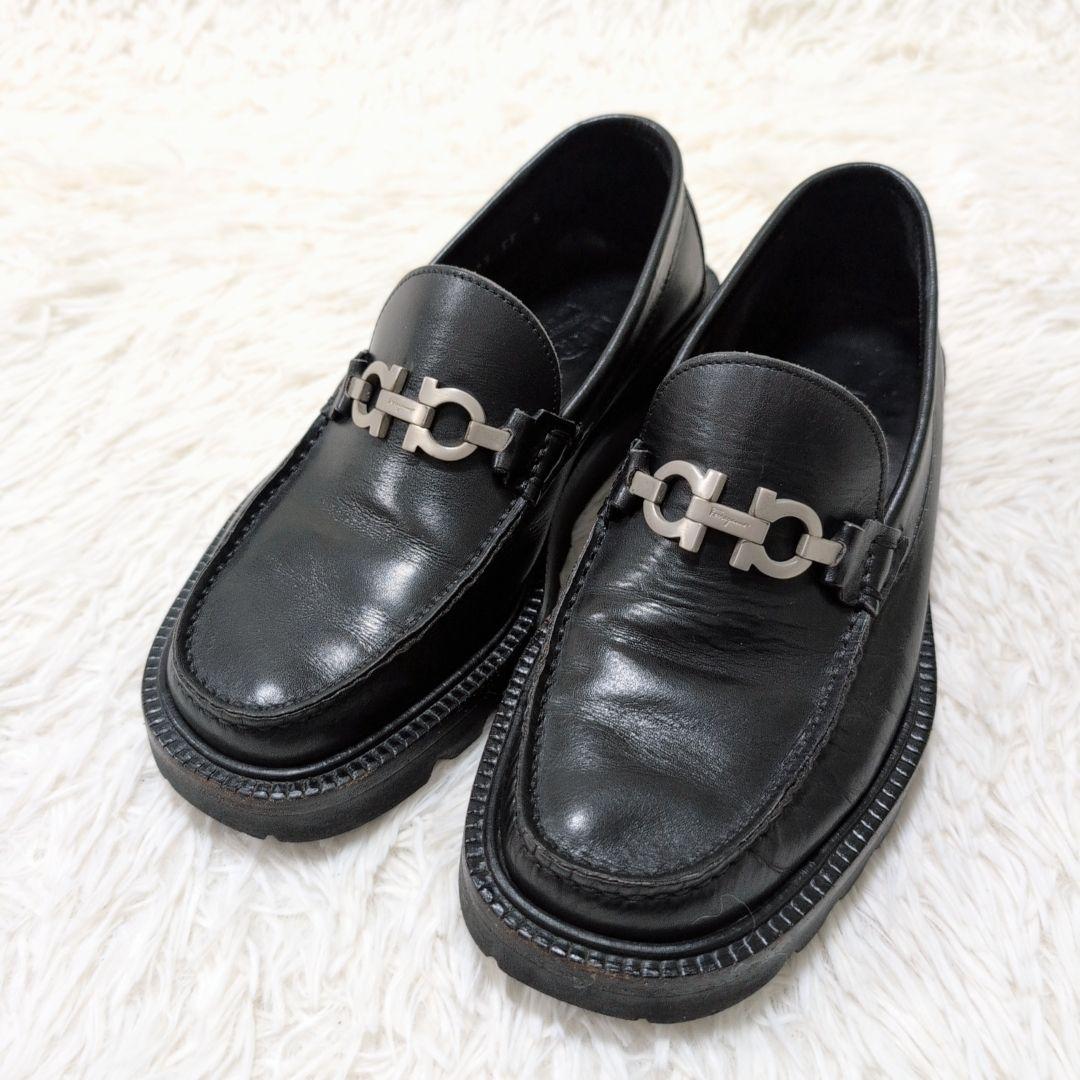 サルヴァトーレフェラガモ ガンチーニ ローファー ブラック 24.0cm