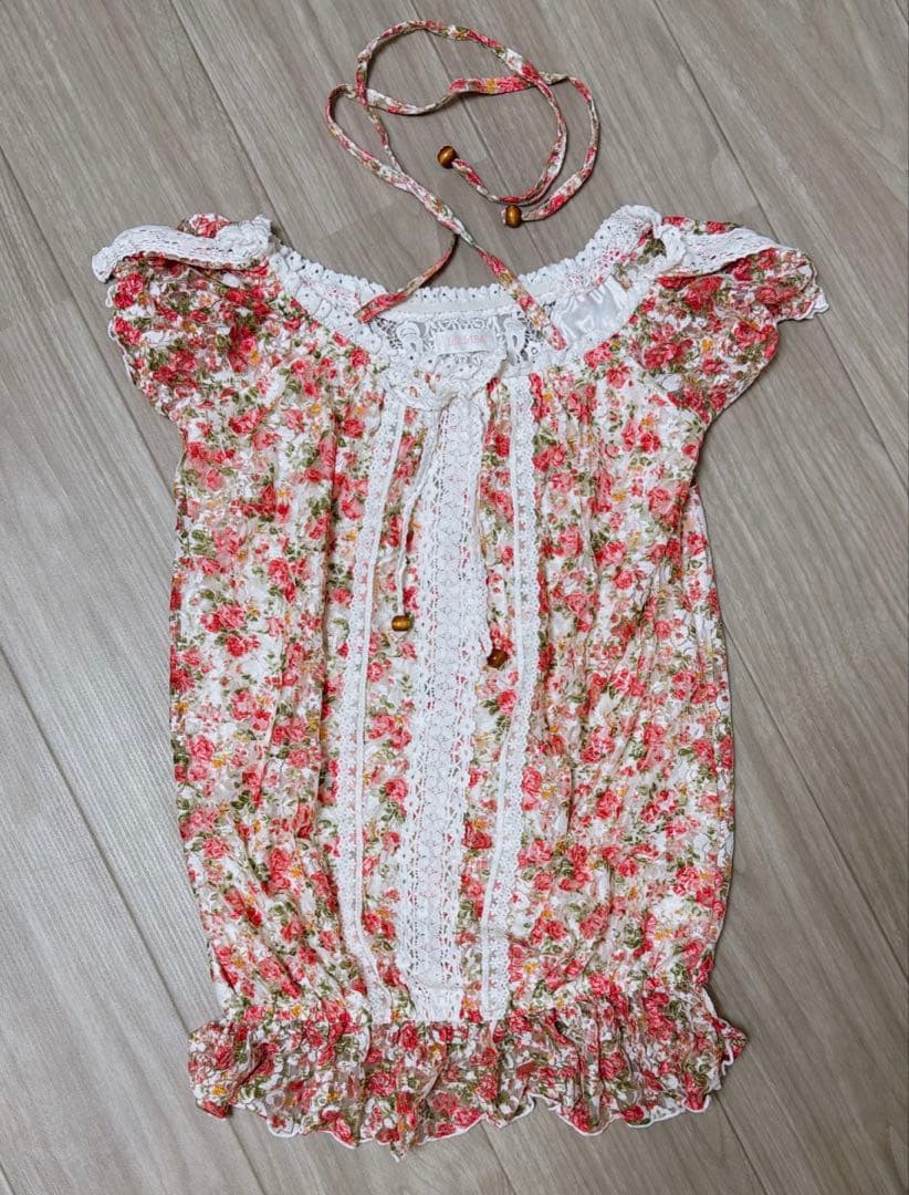 希少 レア 当時物 リズリサ LIZ LISA フラワープリント チュニック