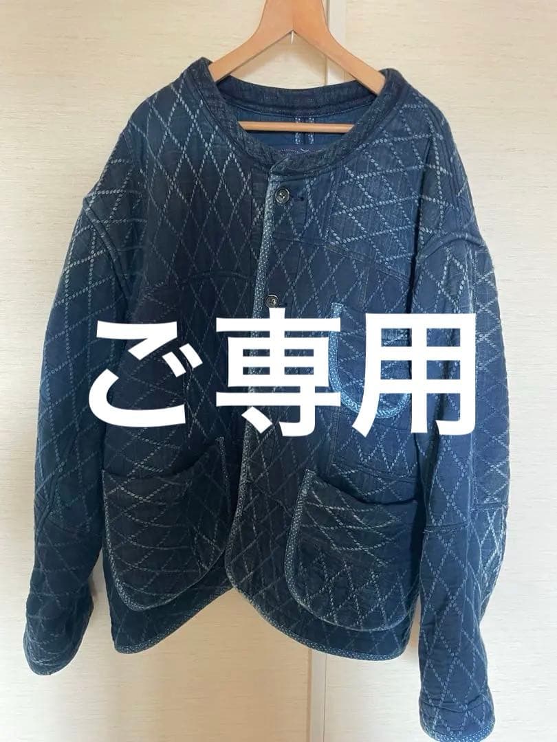 ジャケット・アウター KENDO DIAMOND PATTERN NO-COLLAR JACKET