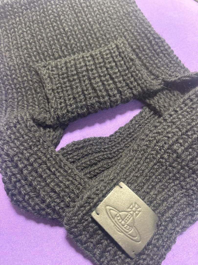 vivienne westwood 猫耳　ニット帽 ブラック