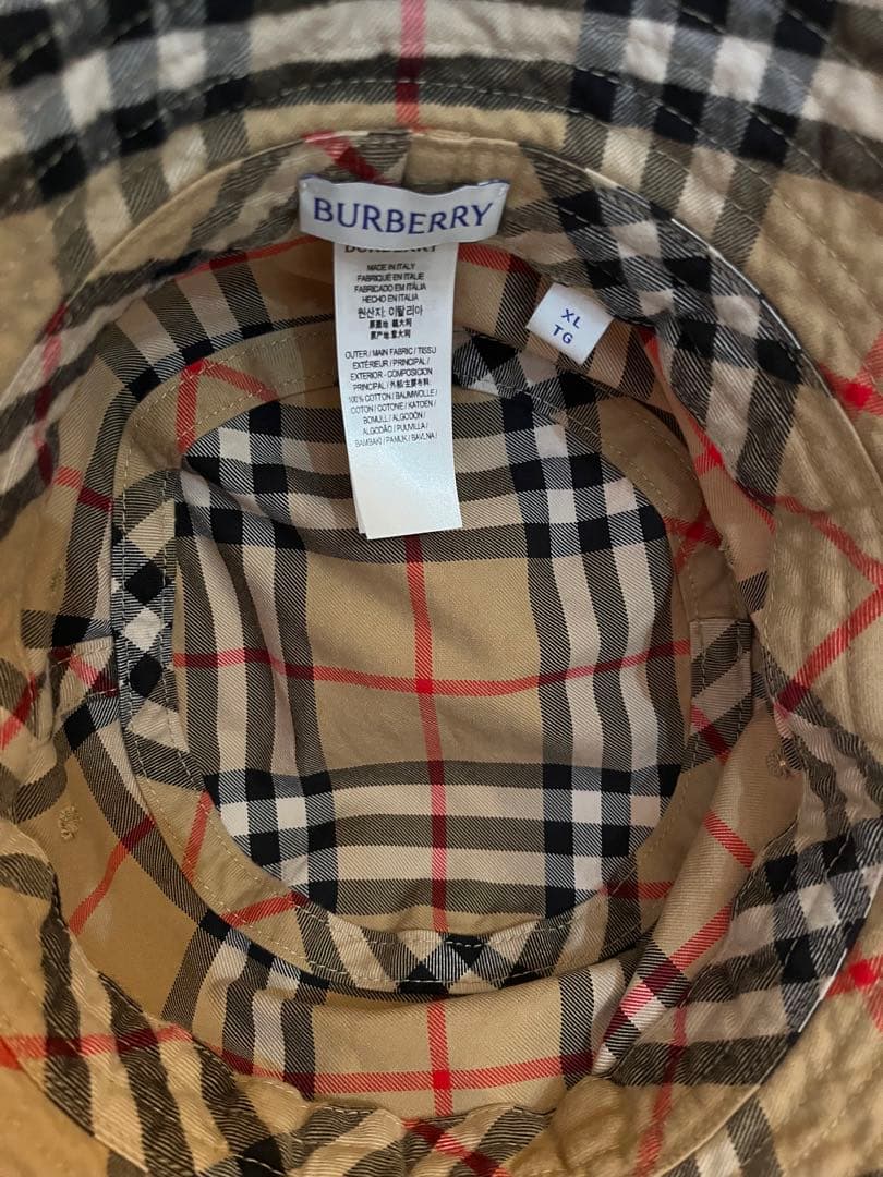 BURBERRY チェック柄 バケットハット XL