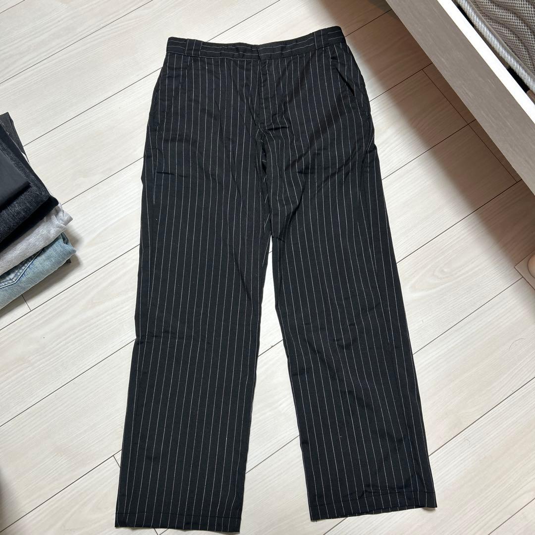 stussy　ステューシー ストライプスラックス　Sサイズ　グレー