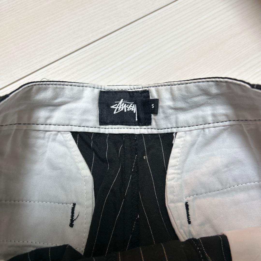 stussy　ステューシー ストライプスラックス　Sサイズ　グレー