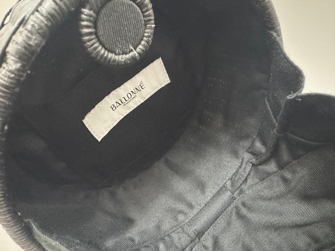 マニマリス manimaris パンケーキバスケット ダブル かごバッグ 黒