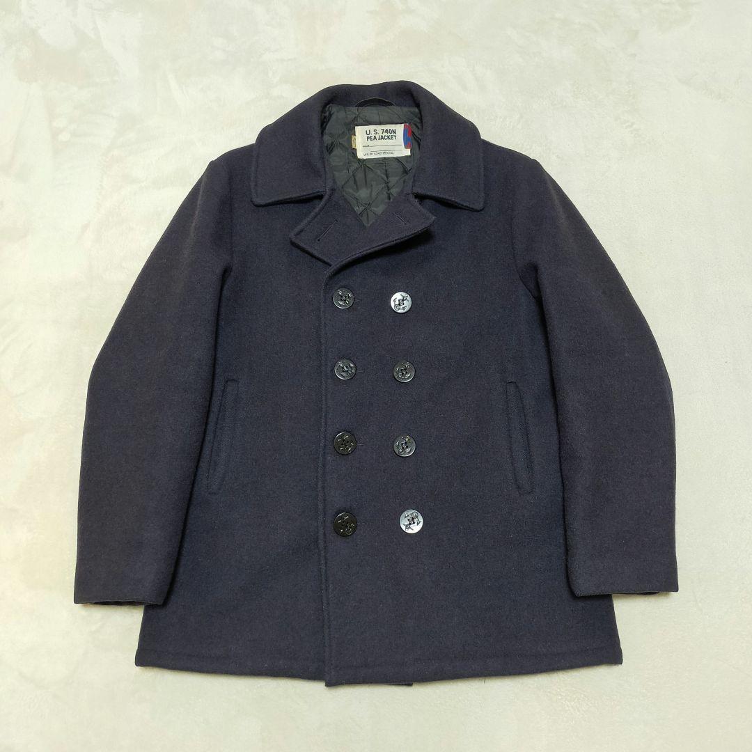 USA製　SCHOTT　U.S.740N　42サイズ　ネイビーグレー　ピーコート