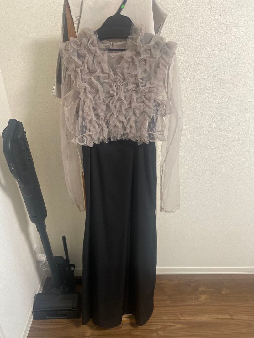 ねむりん様◉グレー フリルデザイン パーティードレスセット