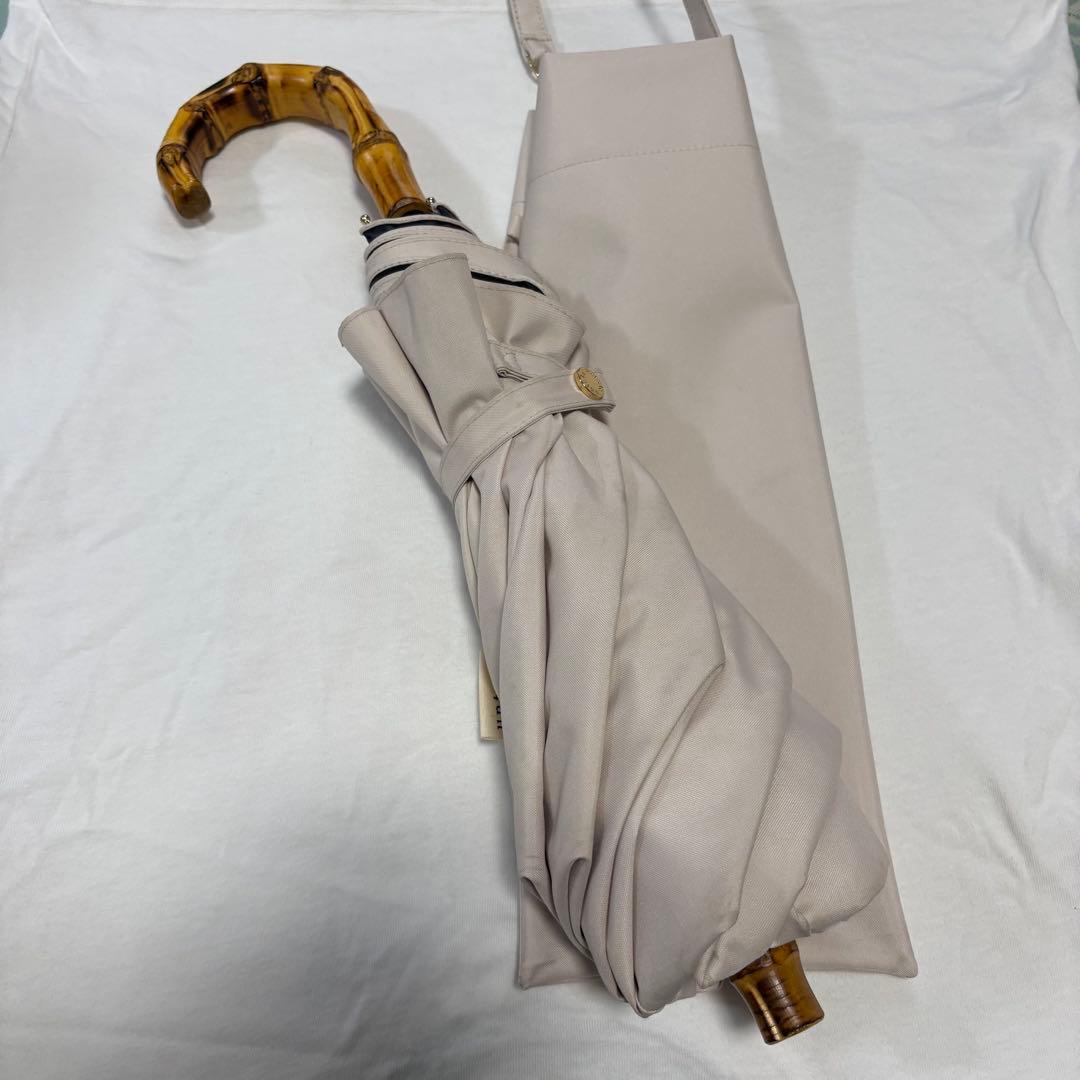 完全遮光100% 2段EASY 折りたたみ日傘(50cm)アイボリー