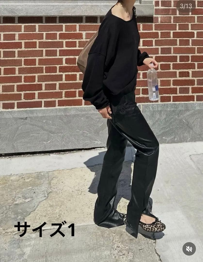 ok.soon new fake leather pants サイズ1