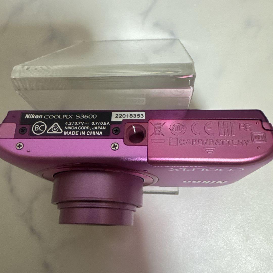 ✨美品✨Nikon COOLPIX S3600 ピンク　ニコン　外箱SDカード付