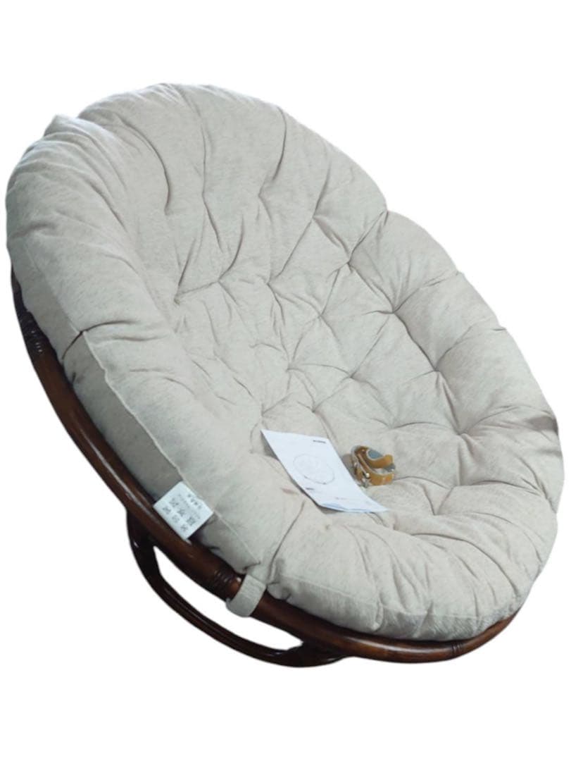 ニトリ　パパサンチェア　ソファ　ベージュ×ダークブラウン