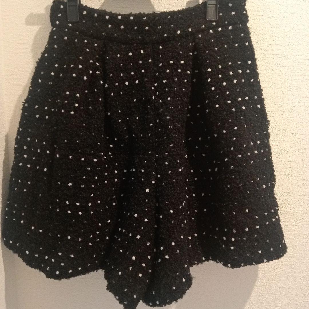 トレフルプラスワン　ドットツイードタックショートパンツ　02サイズ