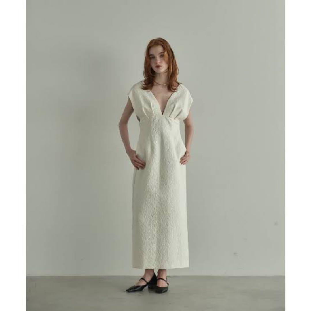 ANDRESD / V line ジャガードドレス　　オケージョンドレス