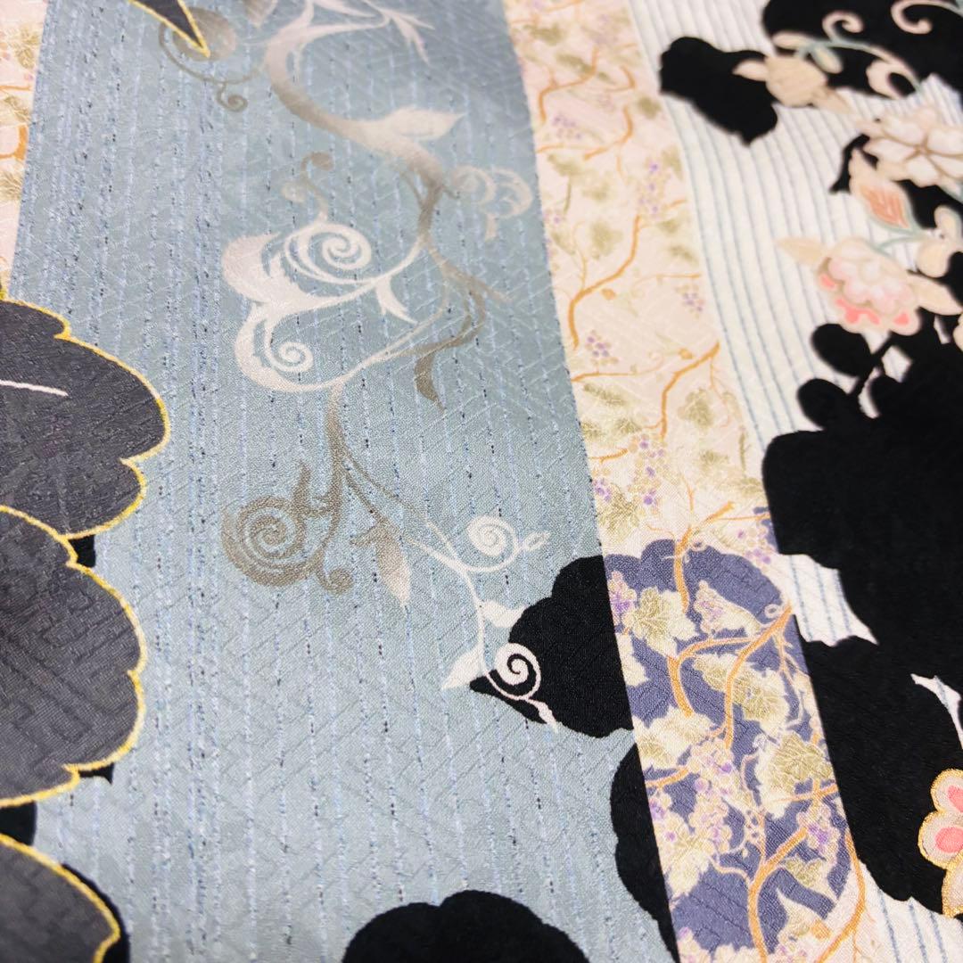 【新品/日本製】正絹 刺繍入り 高級京友禅 お宮参り 男の子 産着 襦袢付 鷹