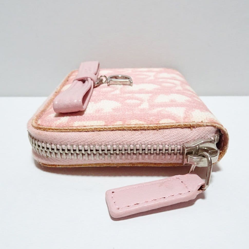 クリスチャンディオール ピンク トロッター リボン ケース /M202