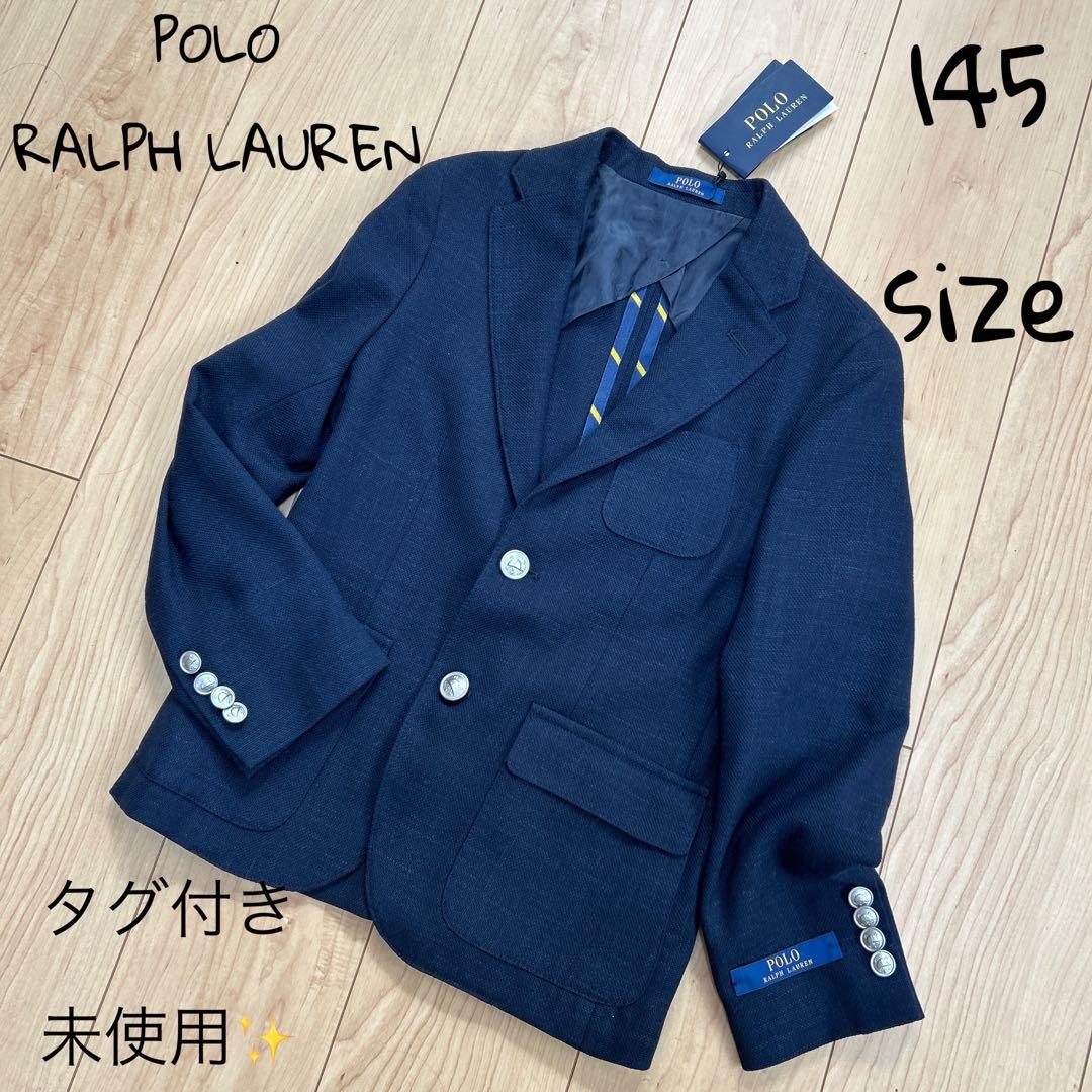 新品.未使用✨ラルフローレン　フォーマル　ブレザー　ロゴ　140 ネイビー