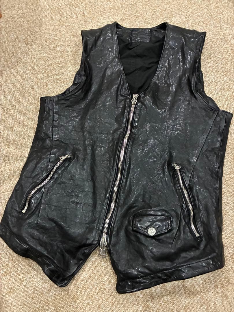 バックラッシュFRENCH SHOULDER GARMENT-DYED VEST