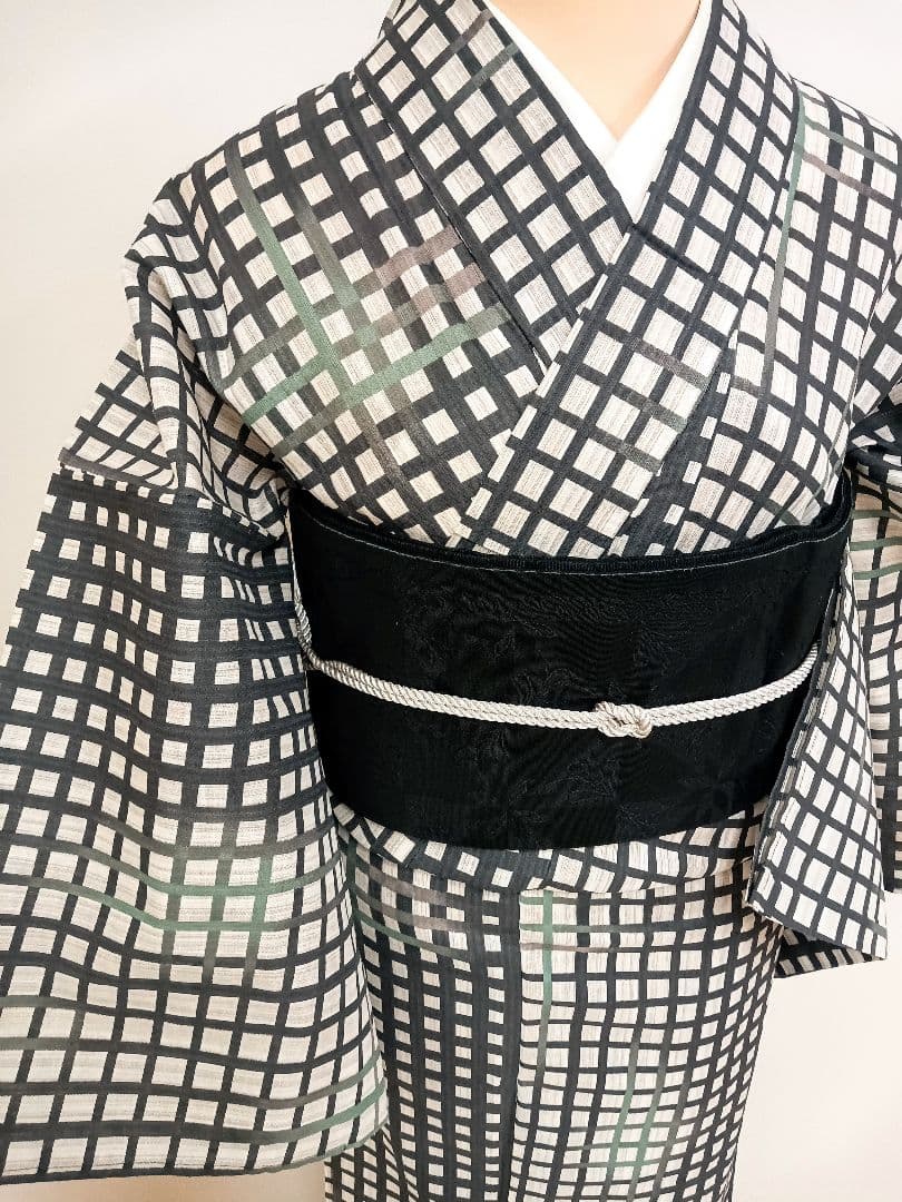 綿麻浴衣　トールサイズ　裄70cm