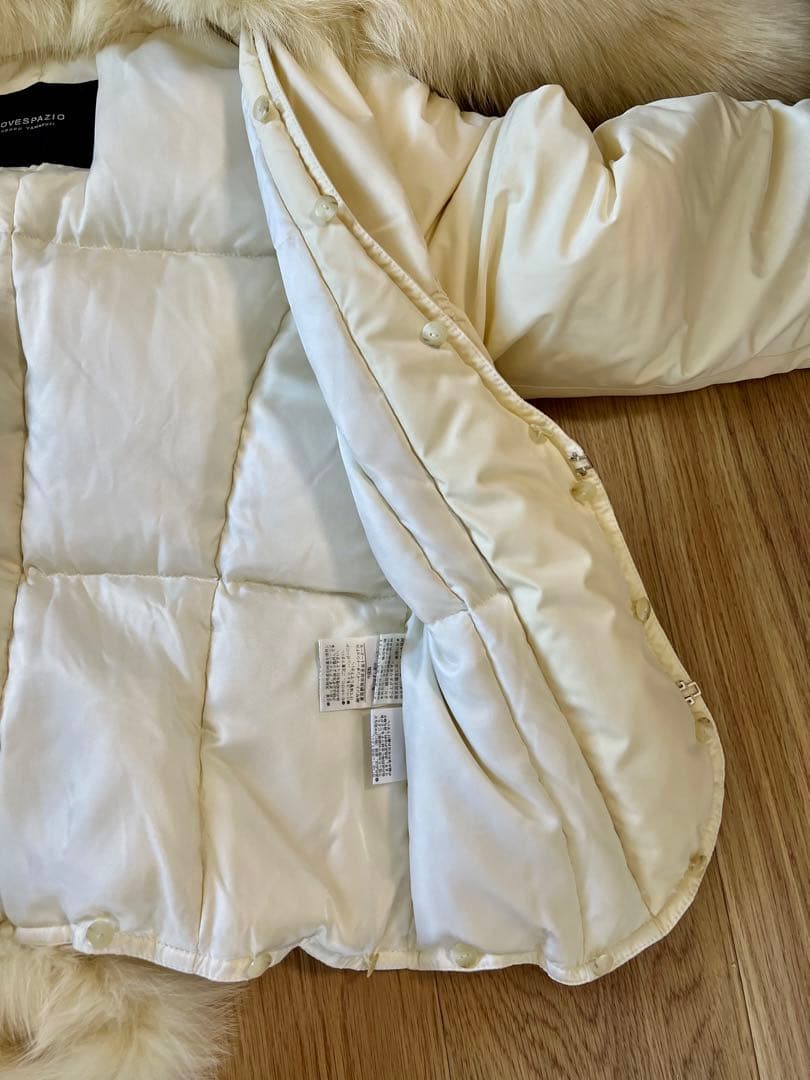 NOVESPAZIO 白　ファー　ダウン