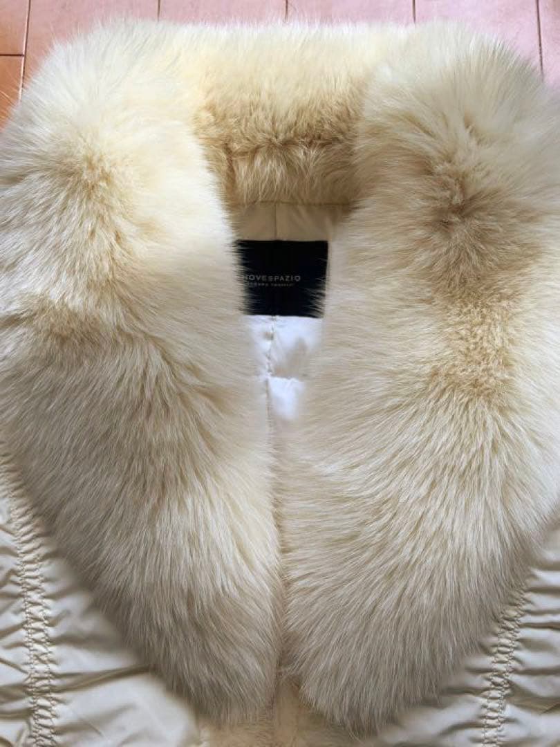 NOVESPAZIO 白　ファー　ダウン