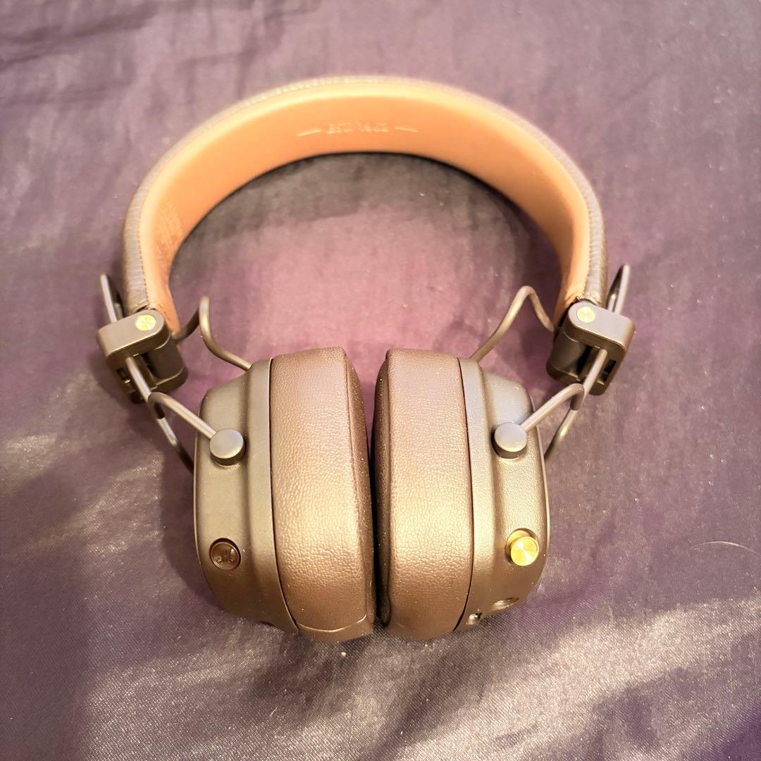 Marshall Major IV ワイヤレスヘッドフォン ブラウン