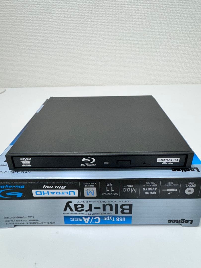 12P1#58Logitec Blu-rayドライブLBD-PWB6U3CSBK