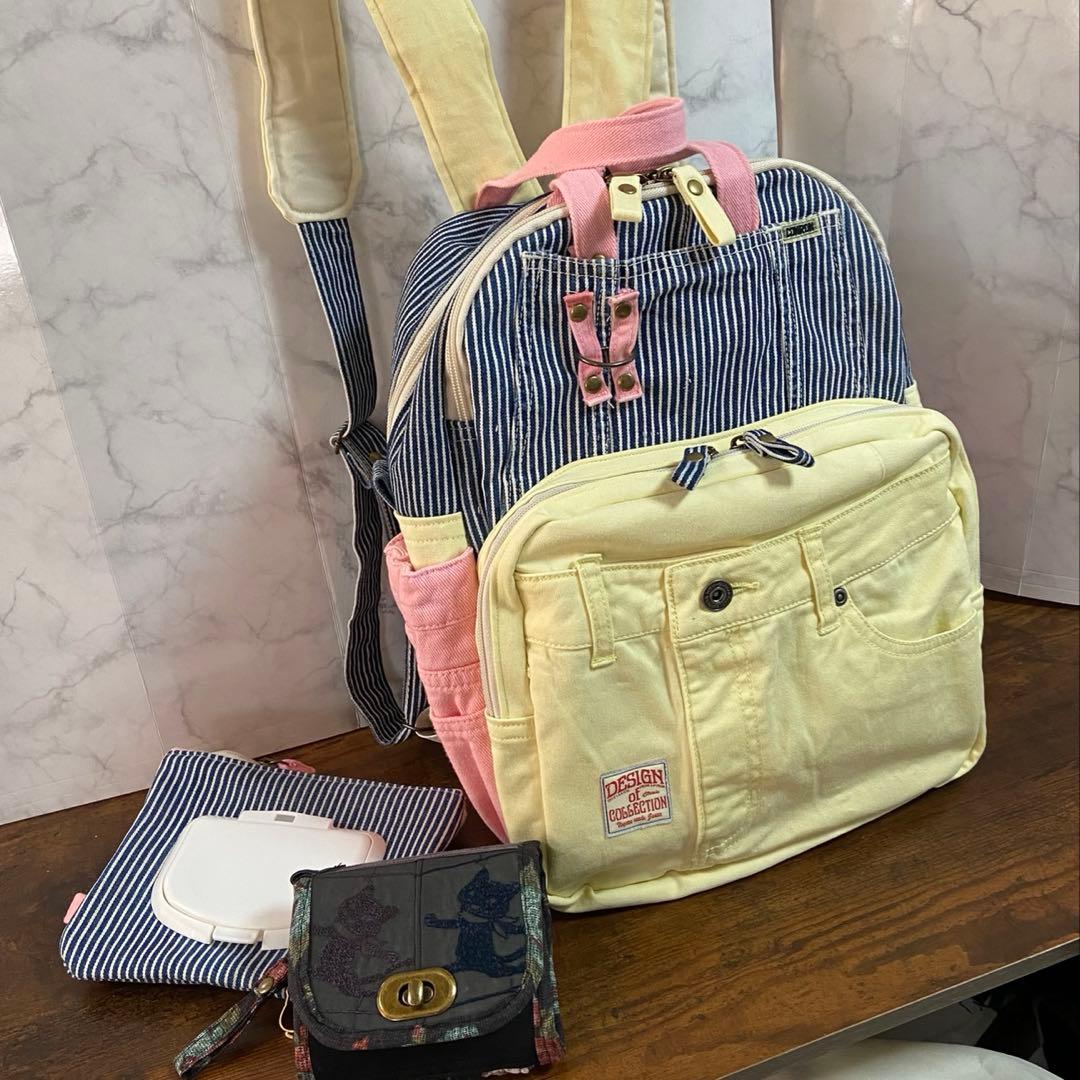 専用ページ*デニムリメイク【リュックサック&コンパクト財布】ハンドメイド