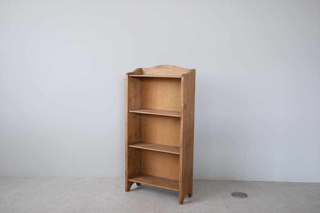 英国アンティーク木製ブックシェルフ/本棚/飾り棚/ラック/テーブル(88-110