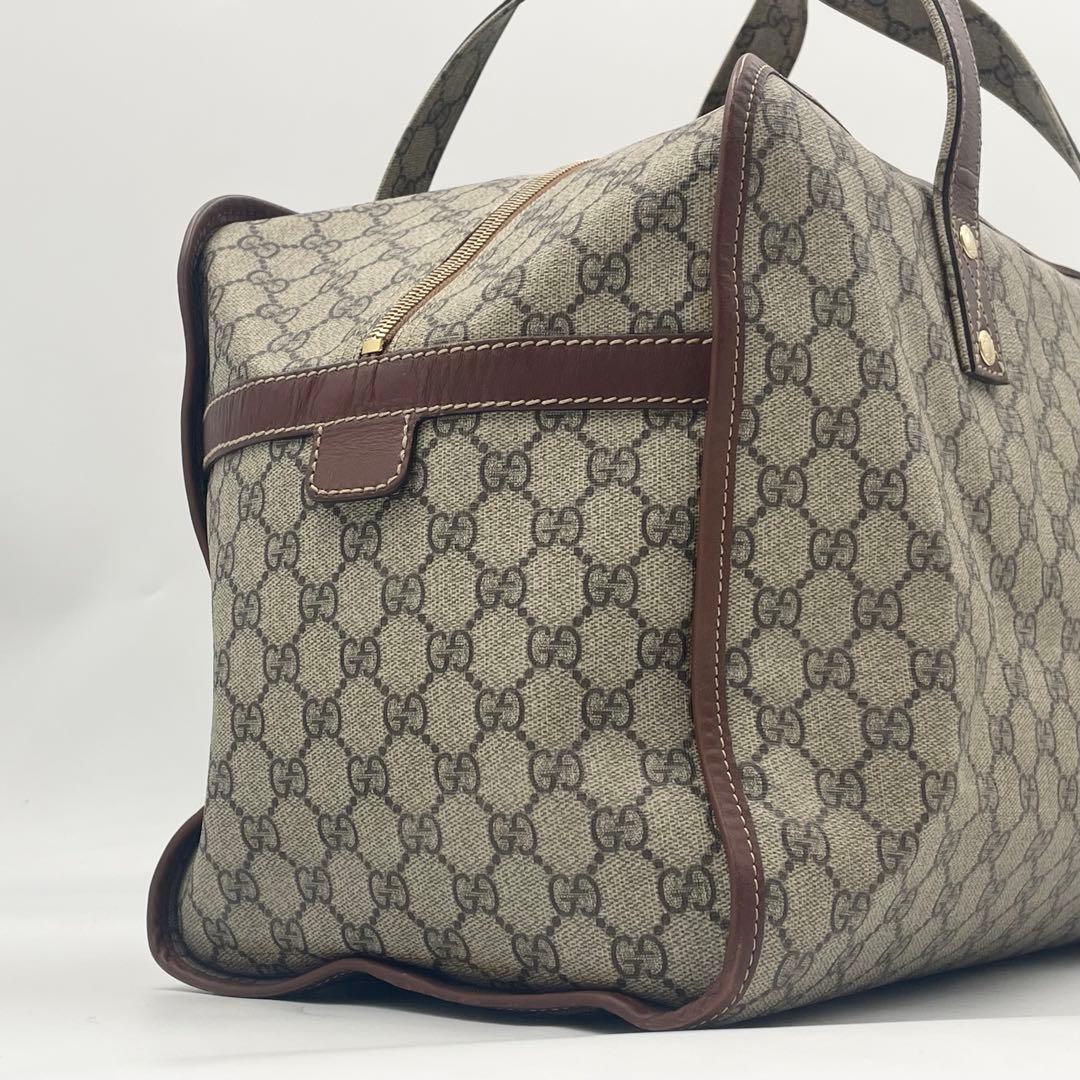 【極美品】GUCCI グッチ GGスプリーム ボストンバッグ シェリーライン