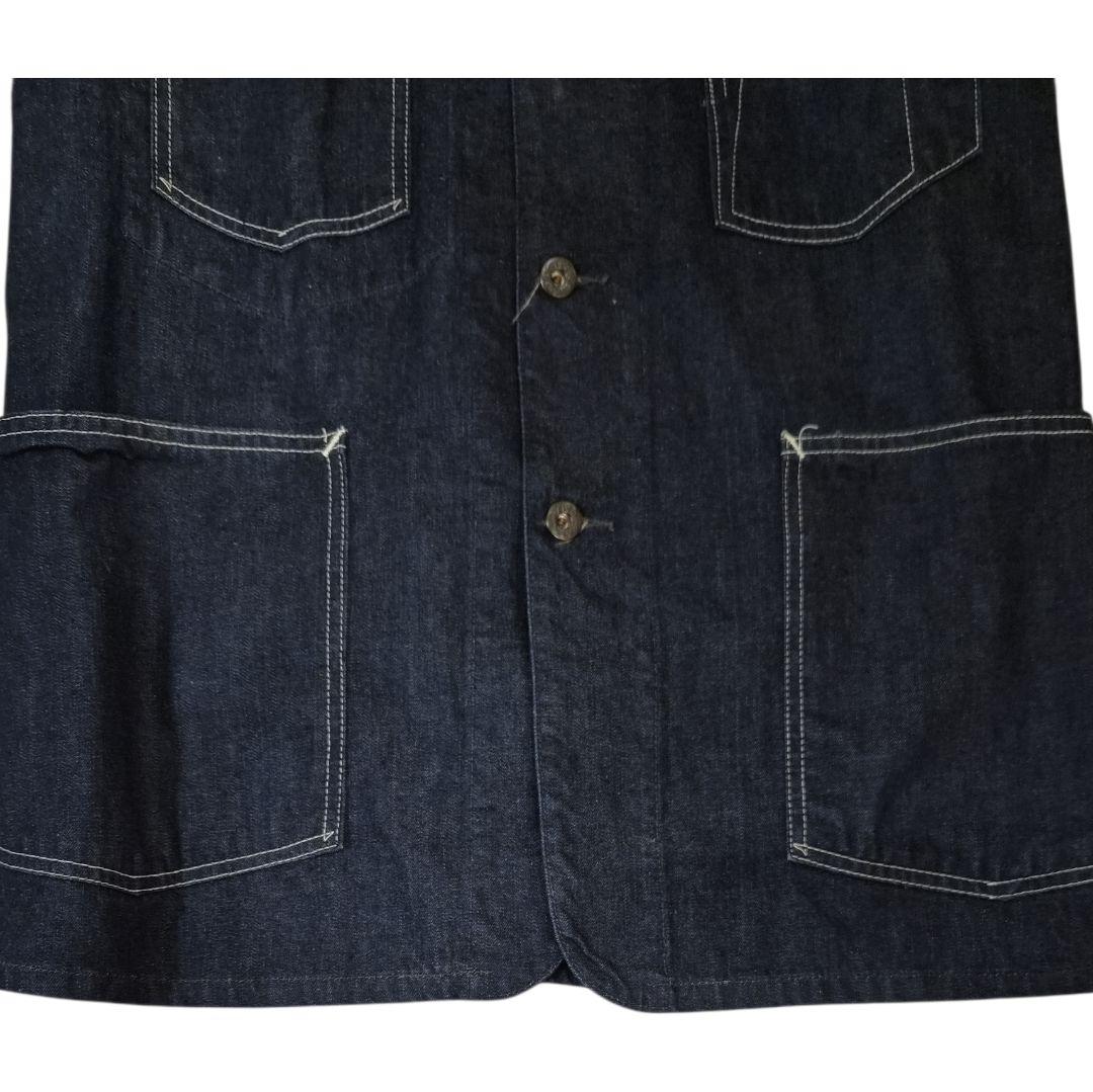 ポストオーバーオールズ USA製 旧タグ エンジニアジャケット S 濃紺 美品