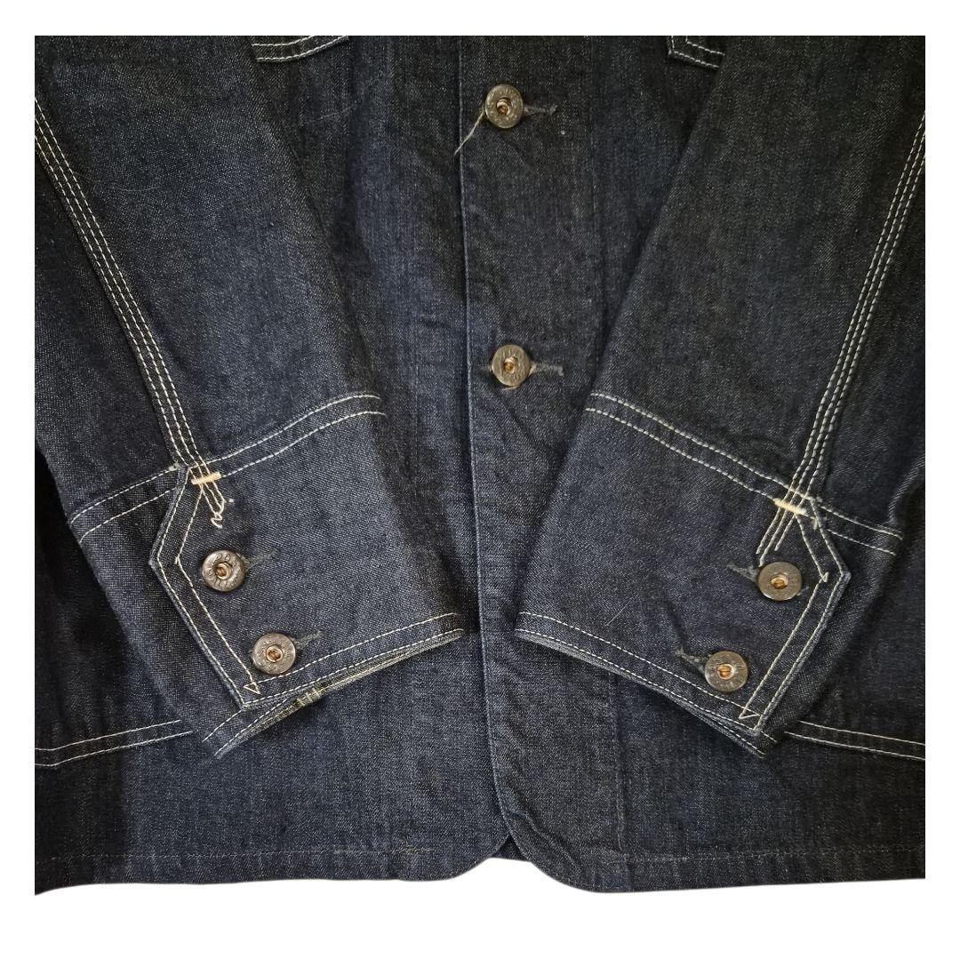 ポストオーバーオールズ USA製 旧タグ エンジニアジャケット S 濃紺 美品