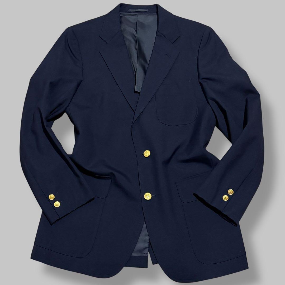 【けん様】J.PRESS テーラードジャケット 紺ブレ 金ボタン 段返り XL