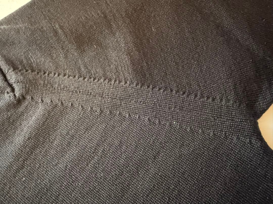 ジョンスメドレー メリノウール アンサンブル 黒 S カーディガン、ニット