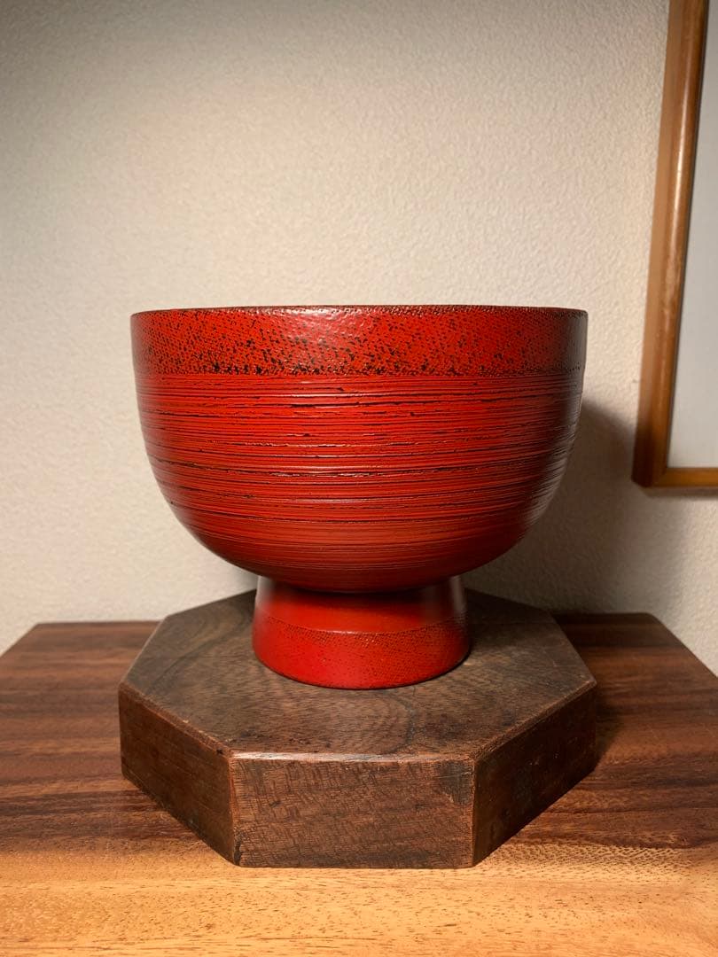 美品 布張 合鹿椀 漆器 輪島塗 直径15cm 漆器