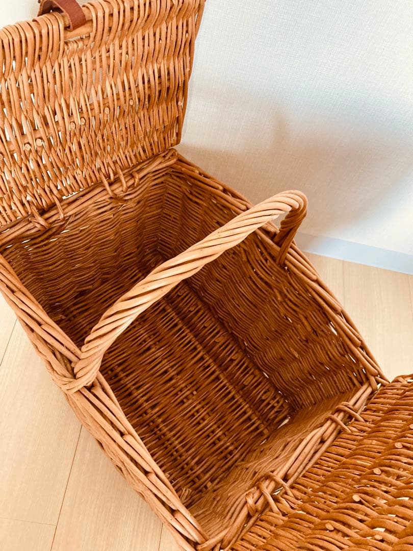 籐製 ピクニックバスケット　ヴィンテージ