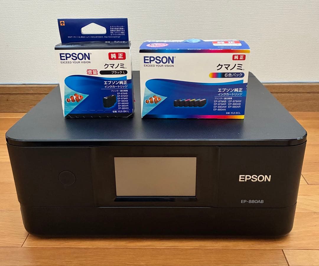 EPSON EP-880AB プリンター 本体　インク2種セット