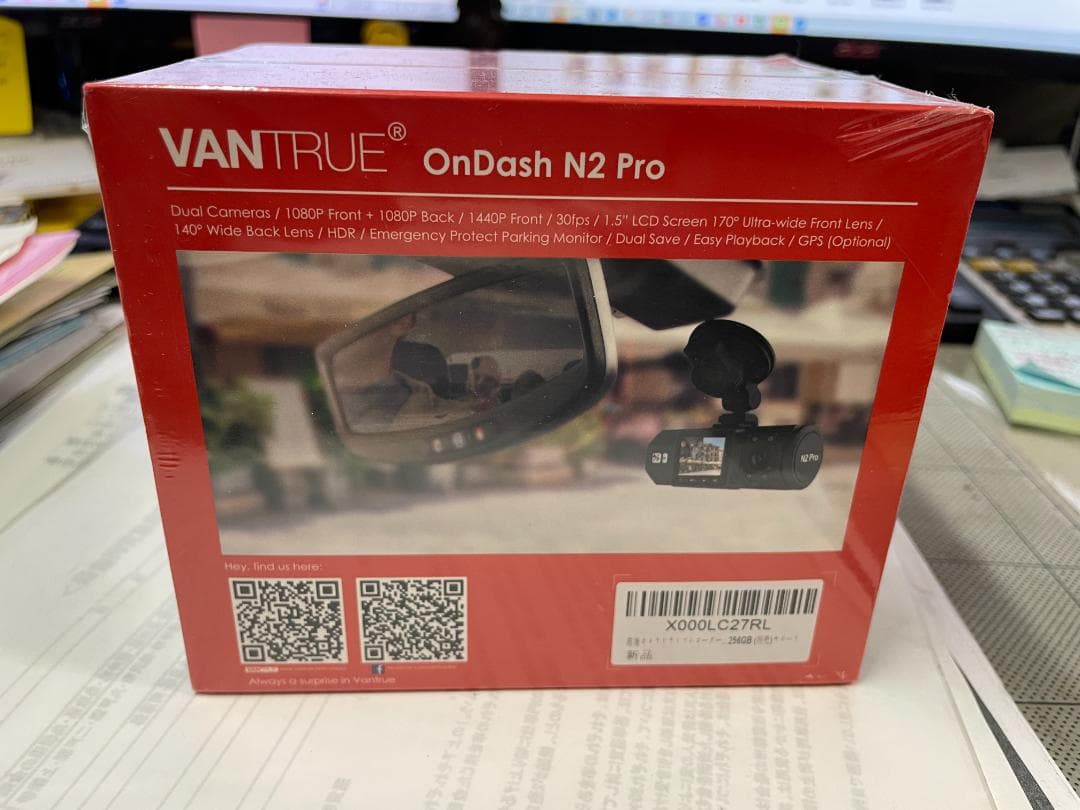 VANTRUE N2Proドライブレコーダー 前後カメラ 1080P+1080P